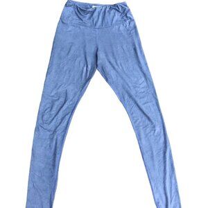 TRIBE KELLEY Towel Faux Suede Leggings Pants Women's MEDIUM Grey Full Le…​​